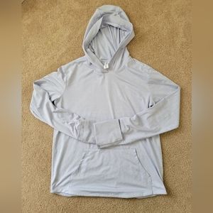 EUC Athleta Girl hooded pocket top with thumb holes XL 14